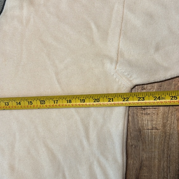 Vtg Clark Gregory Gold Sweater Banded Beige  Long Sleeve Mens Large V-neck (3) - Picture 3 of 5